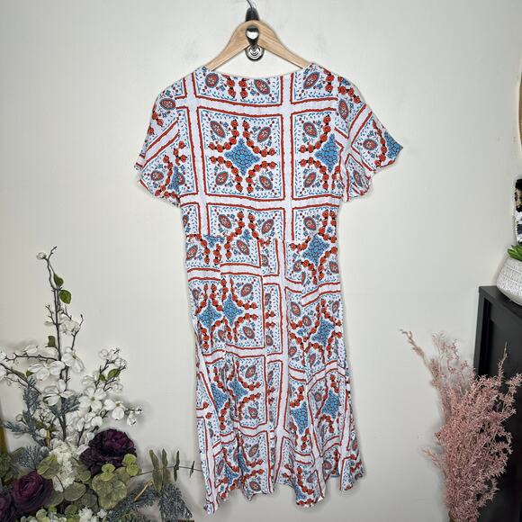 ANTHROPOLOGIE x MAEVE Praslin Tile Printed Midi Dress Sz 4 {3B17} - Picture 3 of 5